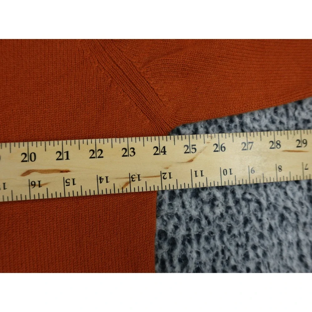 Banana Republic Cashmere Sweater Mens Large Orange Crew Neck Pullover‎ RN54023